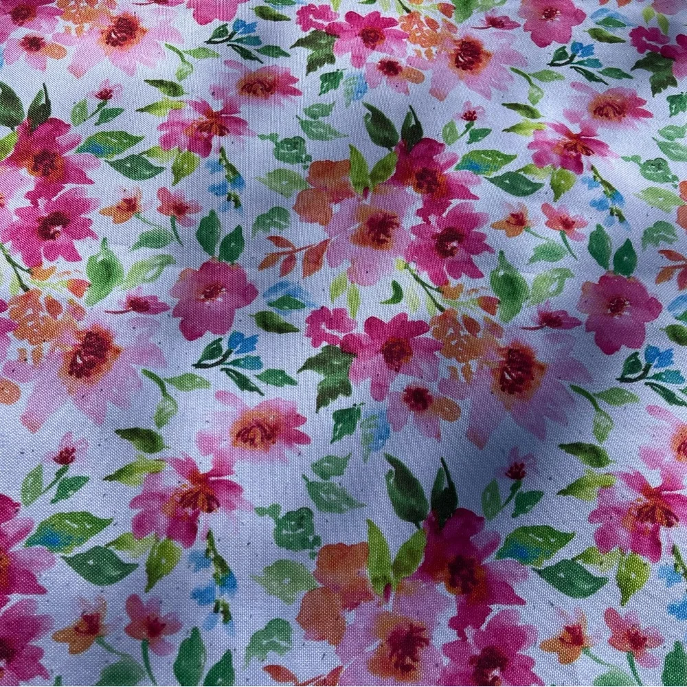 Springtime floral rectanglular table cloth.
